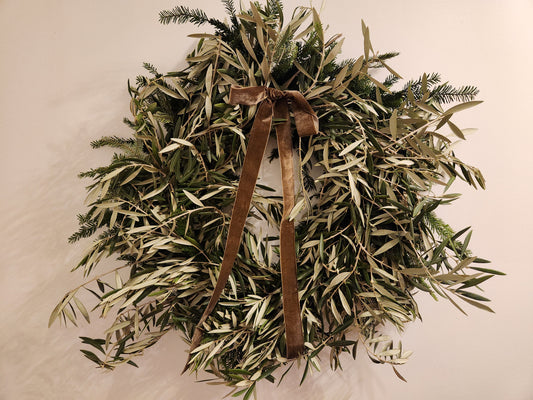 Olive Branch Wreath- Fresh Handmade - Magnolia Acre Co.